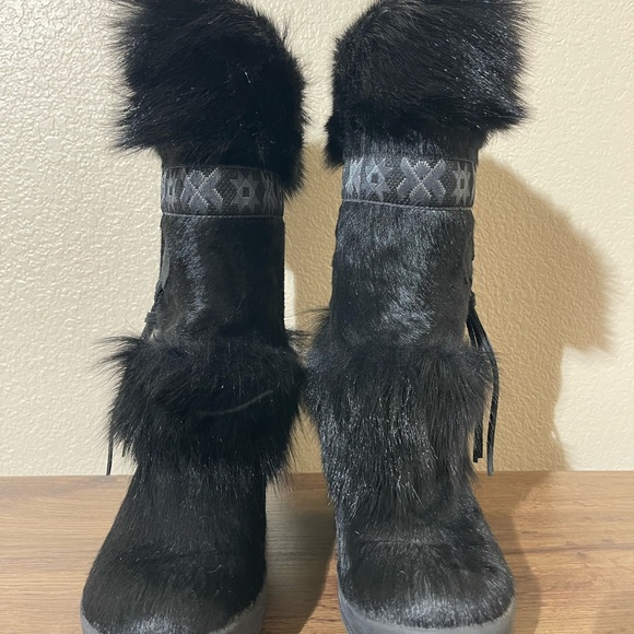 Tecnica Women's Black Fur Winter Boots - Picture 4 of 8